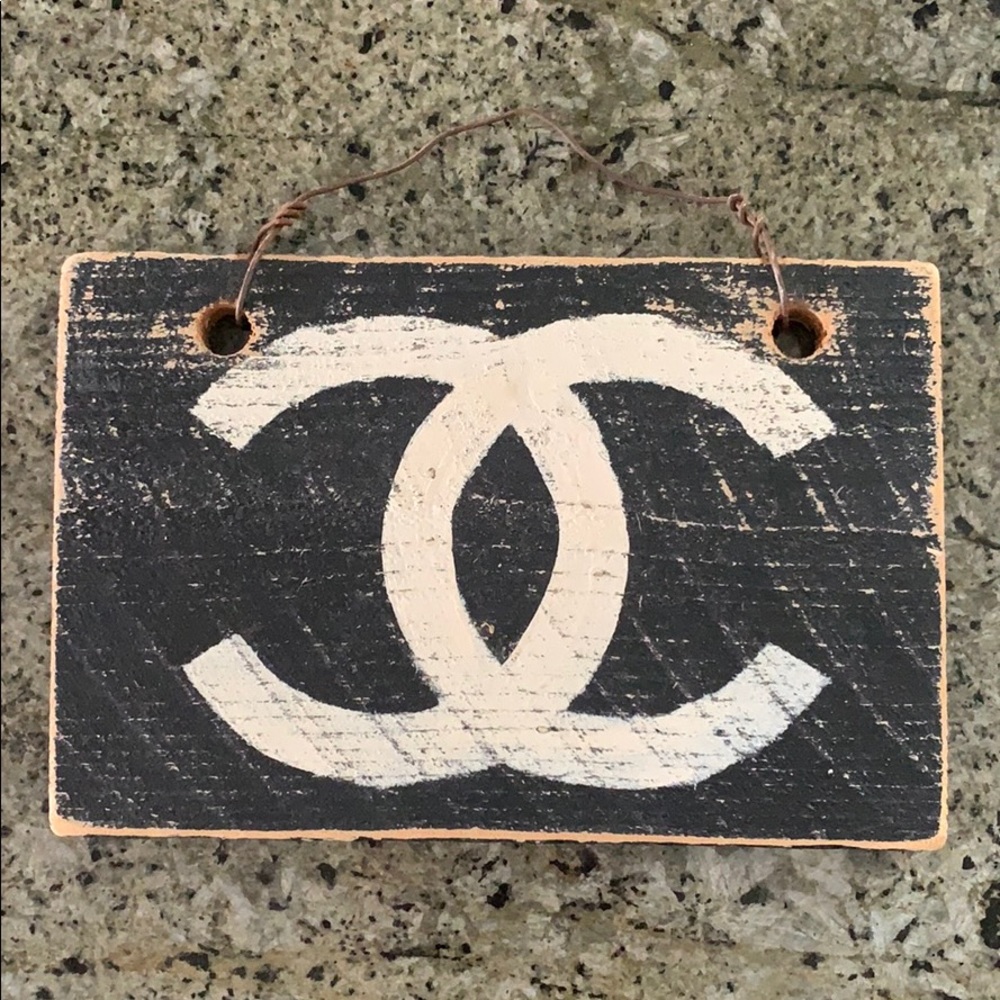 Chanel sign wooden accent piece